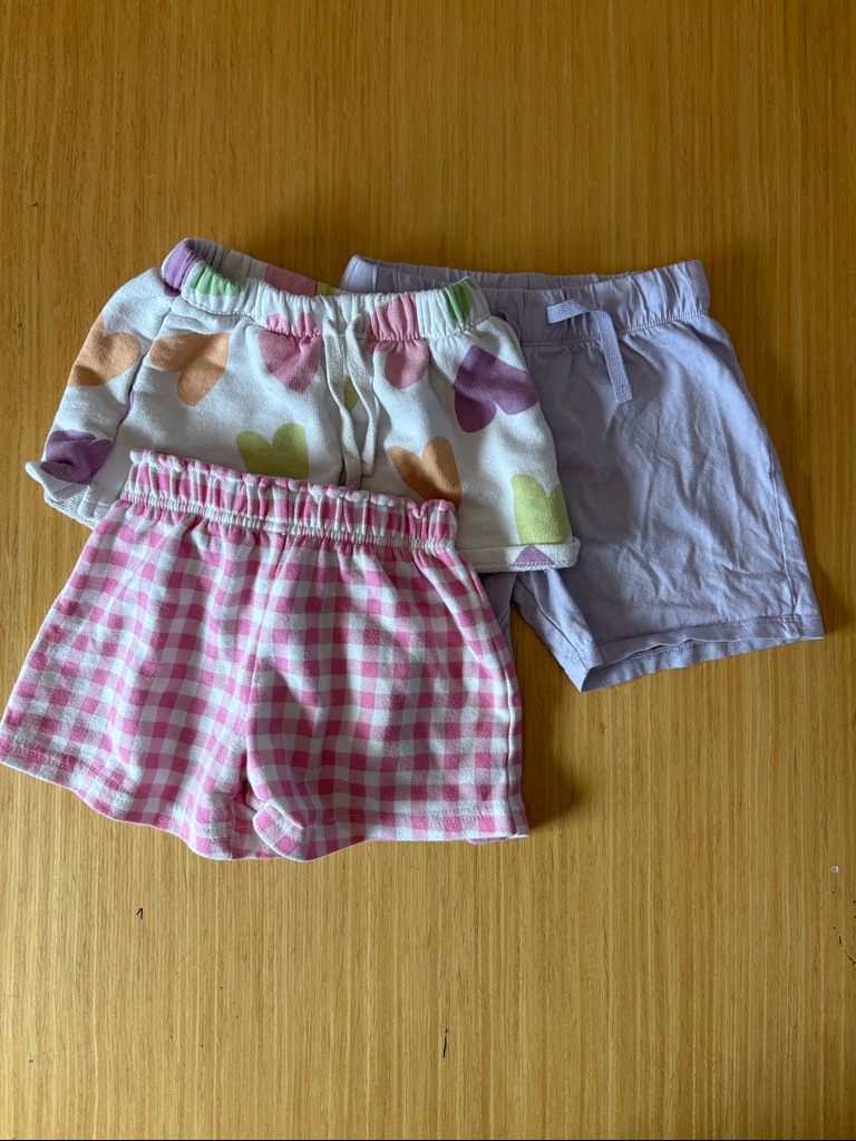 Zara Heart Girls Multiple, Gymboree Pink Gingham, H&M Lavender Shorts
